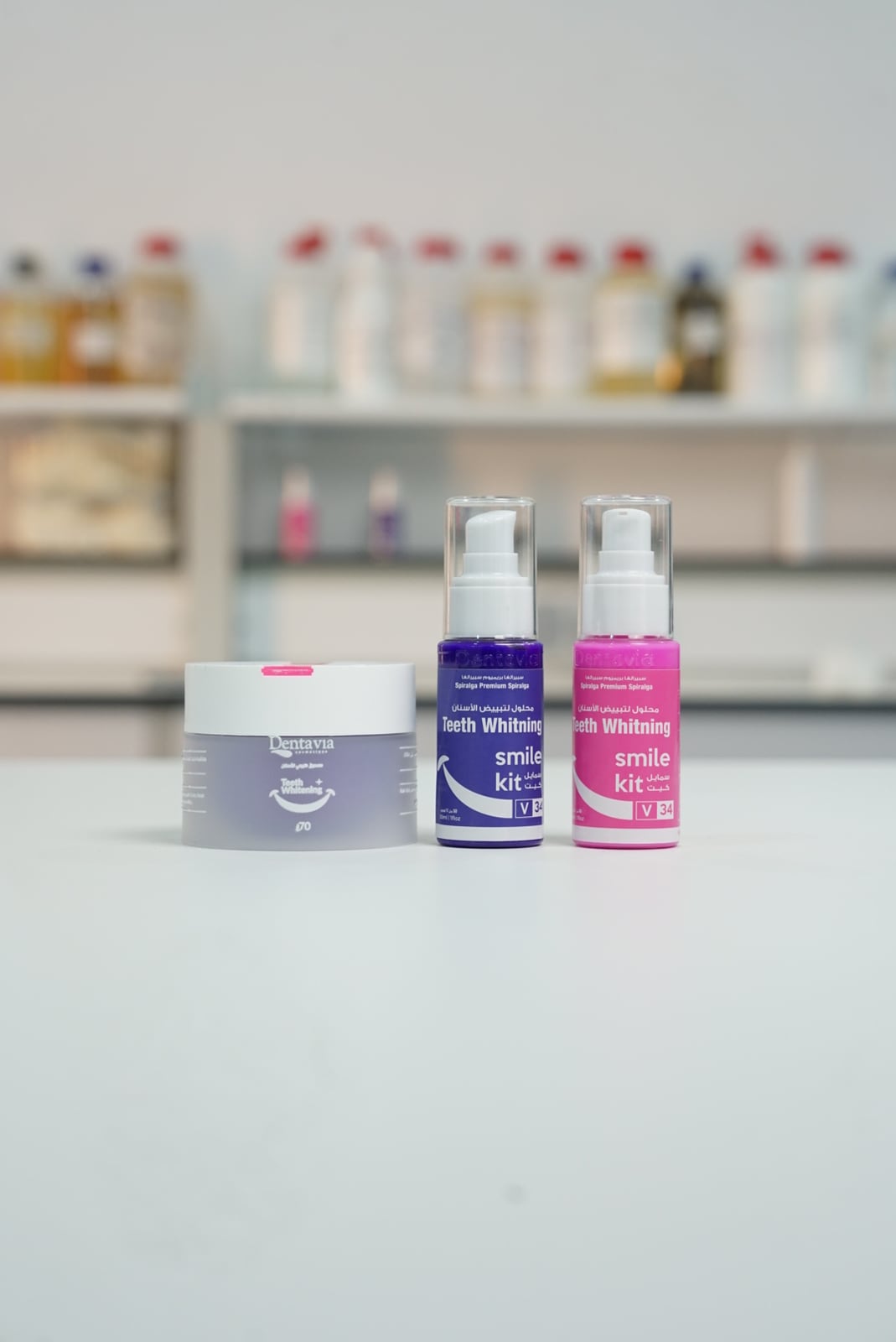 La gamme DentaVia — poudre et Smile Kit V34